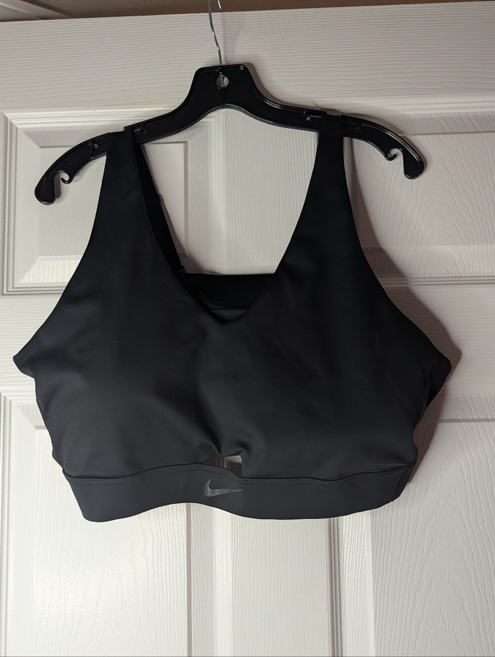 Nike Dri-FIT Indy Plunge Black Sports Bra Plus Size 3X Padded Adjustable Straps
